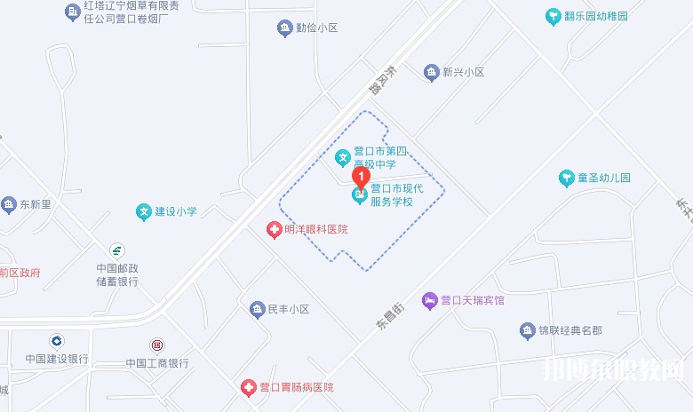 營(yíng)口市現(xiàn)代服務(wù)學(xué)校地址，乘車路線